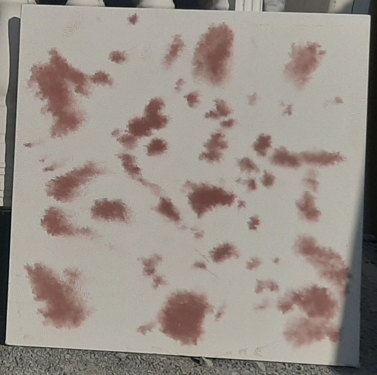 موزاییک پلیمری طرح چرمی سفید کهکشانی در ابعاد ۵۰*۵۰