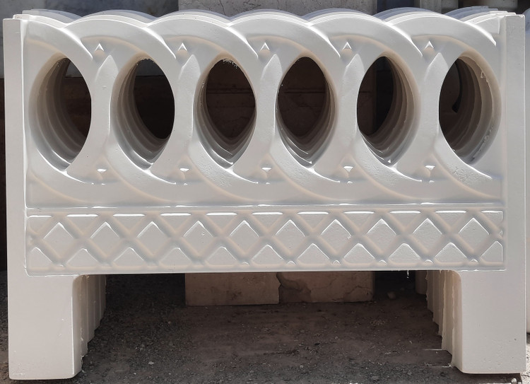 نرده پلیمری دور باغچه طرح المپیک در ابعاد ۵۵*۷۰