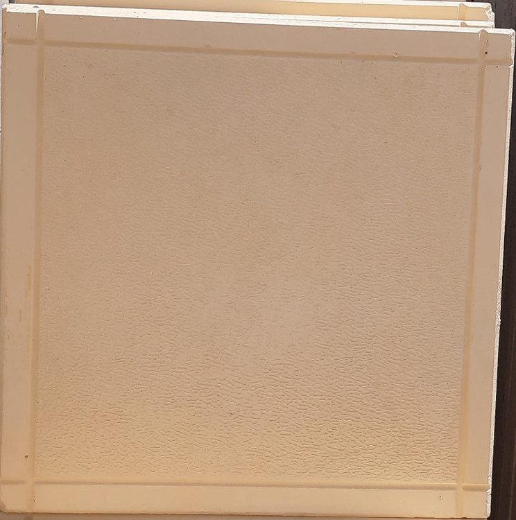 موزاییک پلیمری طرح دور چرمی کرم در ابعاد ۴۰*۴۰