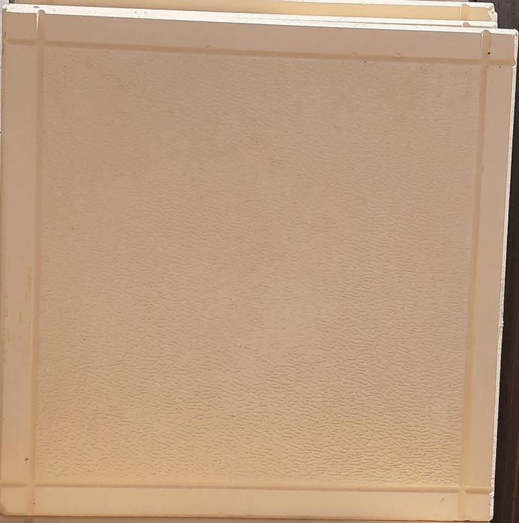 موزاییک پلیمری طرح دور چرمی کرم در ابعاد ۴۰*۴۰