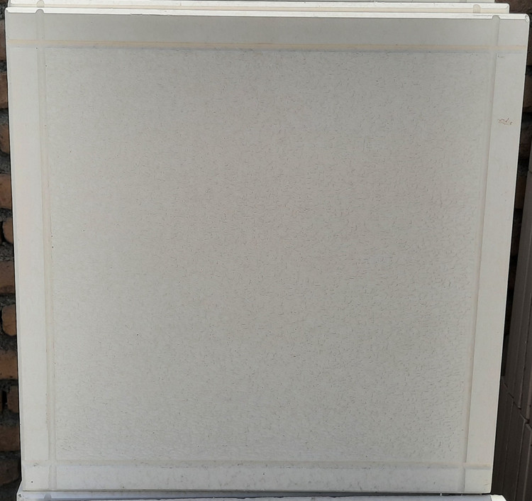 موزاییک پلیمری طرح دور چرمی سفید در ابعاد ۴۰*۴۰